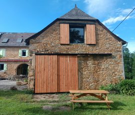 Volets coulissants bois/Aluminium